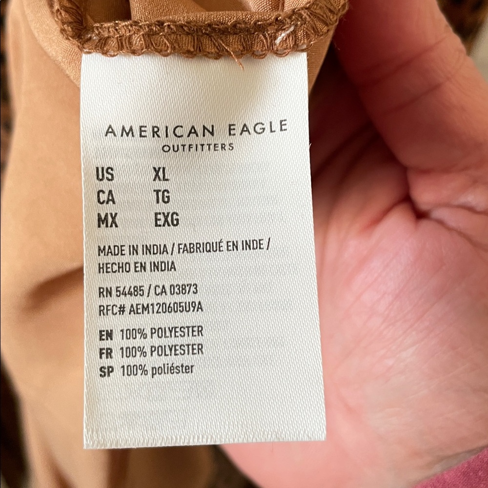 Sold out American eagle satin leopard busty midi rocker dress biker cocktail - Picture 5 of 7